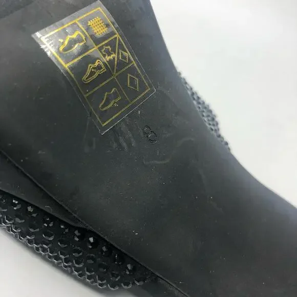 Jeffrey Campbell HollywoodJ Rhinestone Platform Square Toe Mule Black US 8 - Picture 6 of 11